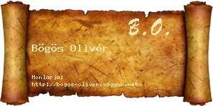 Bögös Olivér névjegykártya