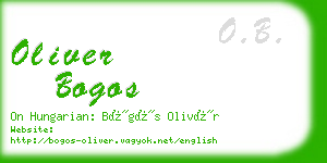 oliver bogos business card